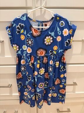 Tea Collection Girl's Blue Floral Knit Dress